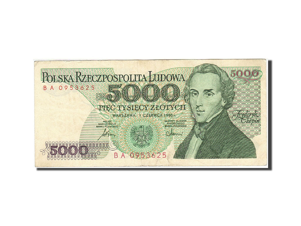 Poland, 5000 Zlotych, 1982, 1986-06-01, KM:150b, EF(40-45)