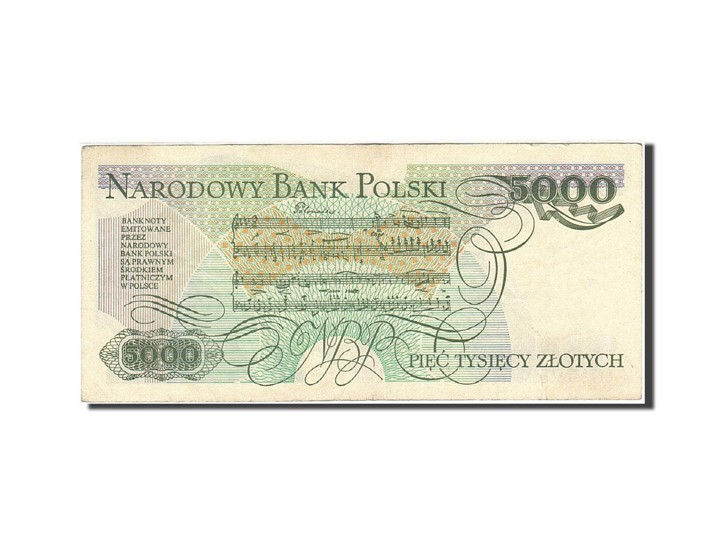 Poland, 5000 Zlotych, 1982, 1986-06-01, KM:150b, EF(40-45)