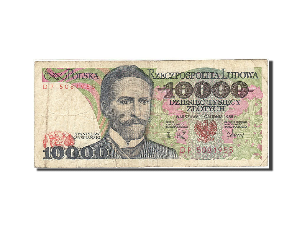 Geldschein, Polen, 10,000 Zlotych, 1987-1990, 1988-12-01, KM:151b, S