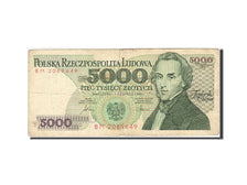 Poland, 5000 Zlotych, 1982, 1986-06-01, KM:150b, VG(8-10)