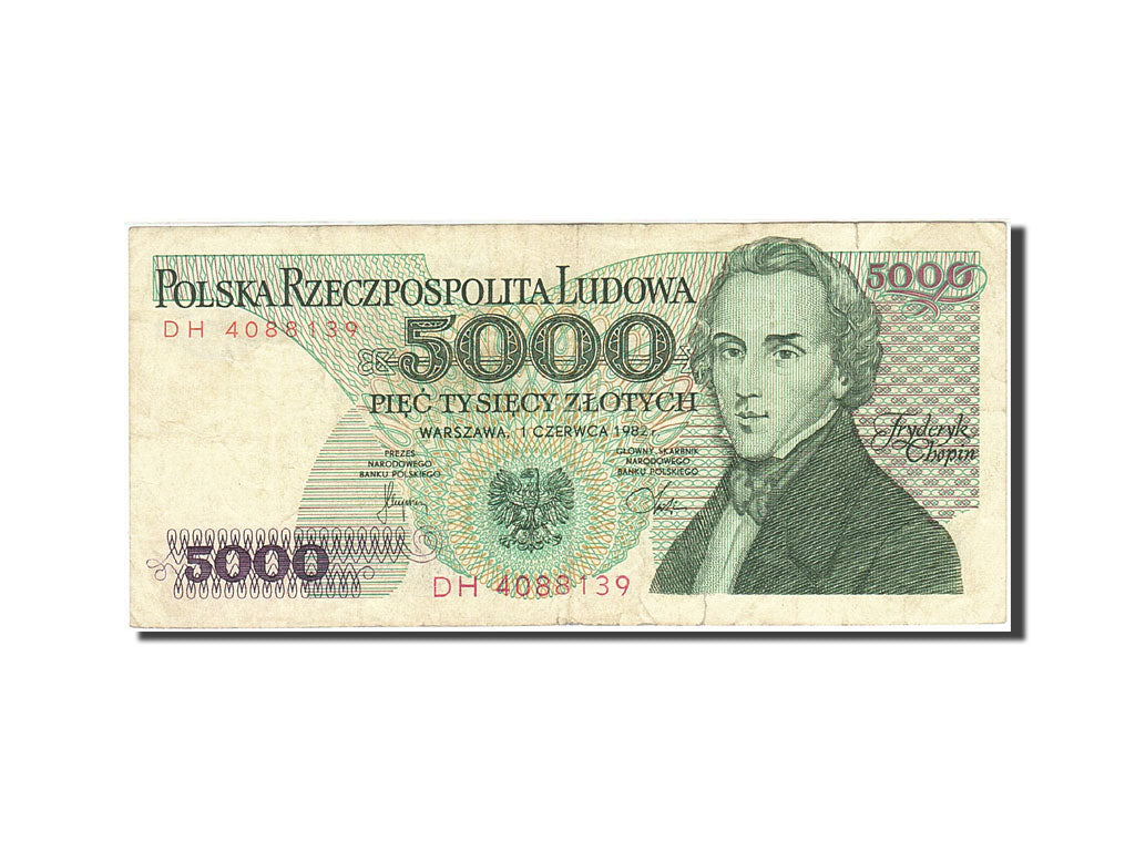 Banknote, Poland, 5000 Zlotych, 1982, 1982-06-01, KM:150a, VF(20-25)