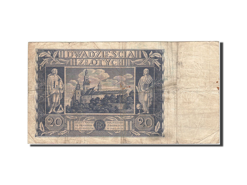 Pologne, 20 Zlotych, 1936, KM:77, 1936-11-11, TB