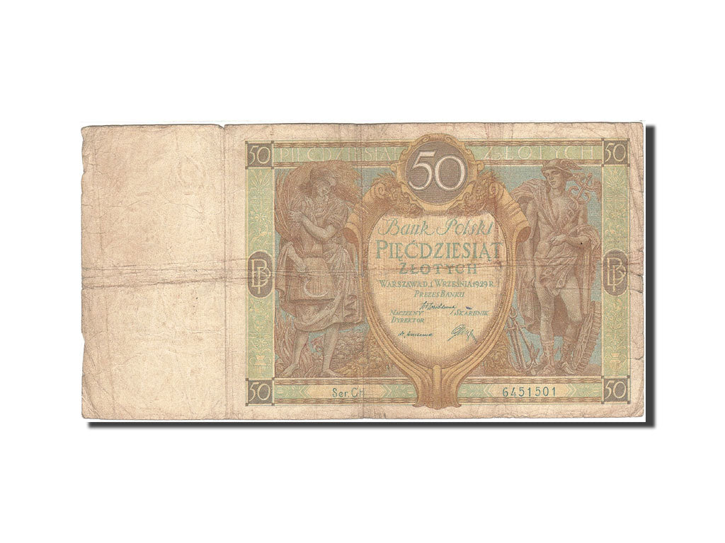Billet, Pologne, 50 Zlotych, 1929, 1929-09-01, KM:71, B