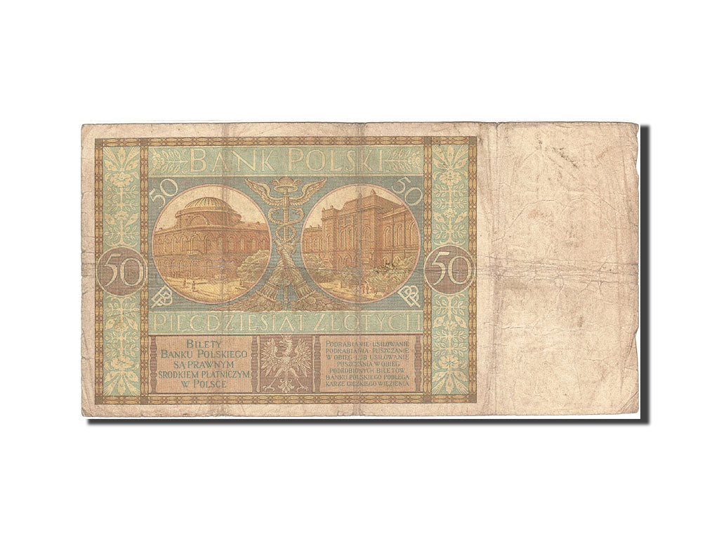 Billet, Pologne, 50 Zlotych, 1929, 1929-09-01, KM:71, B