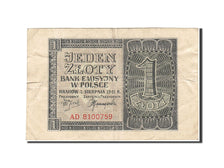 Poland, 1 Zloty, 1941, 1941-08-01, KM:99, VF(20-25)