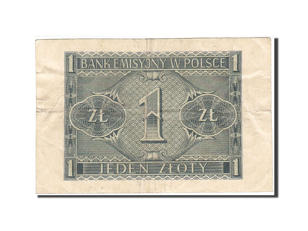 Poland, 1 Zloty, 1941, 1941-08-01, KM:99, VF(20-25)