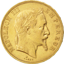 FRANCE, Napoléon III, 50 Francs, 1864, Paris, KM #804.1, AU(55-58), Gold, Gadour