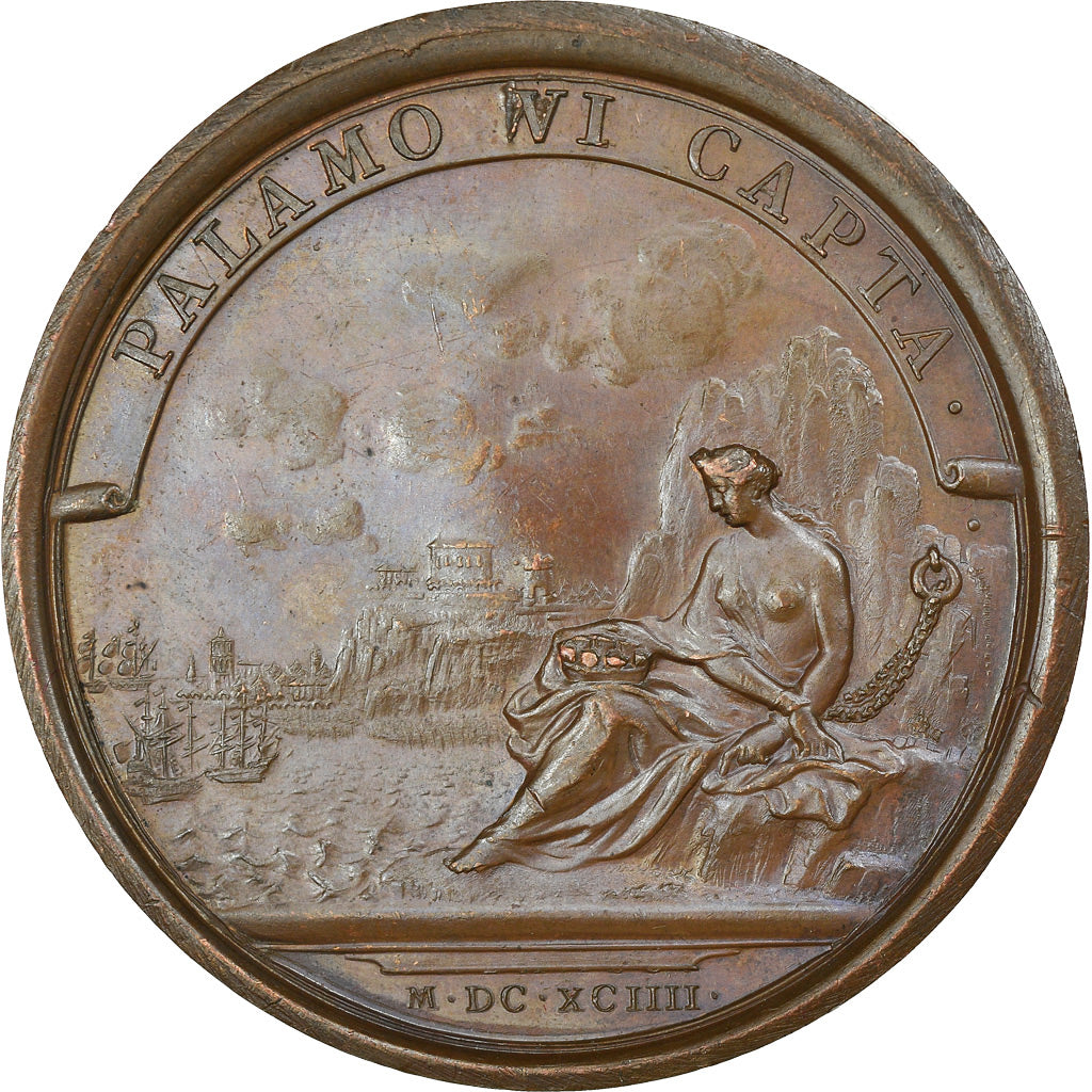 Frankreich, Medaille, Louis XIV, Prise de Palamos, History, 1694, Mauger, SS