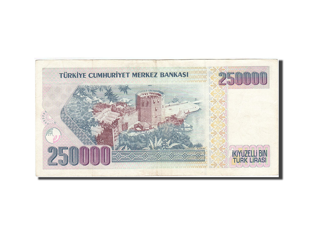 Turkey, 250,000 Lira, 1984-1997, KM:207, 1992, EF(40-45)