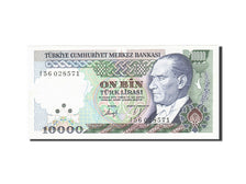 Biljet, Turkije, 10,000 Lira, 1984-1997, 1989, KM:200, SUP+
