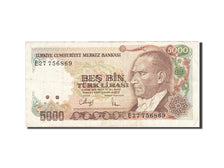 Biljet, Turkije, 5000 Lira, 1984-1997, 1985, KM:197, TB
