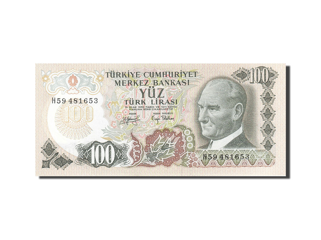 Turkey, 100 Lira, 1971-1982, KM:189a, 1972-05-15, UNC(65-70)