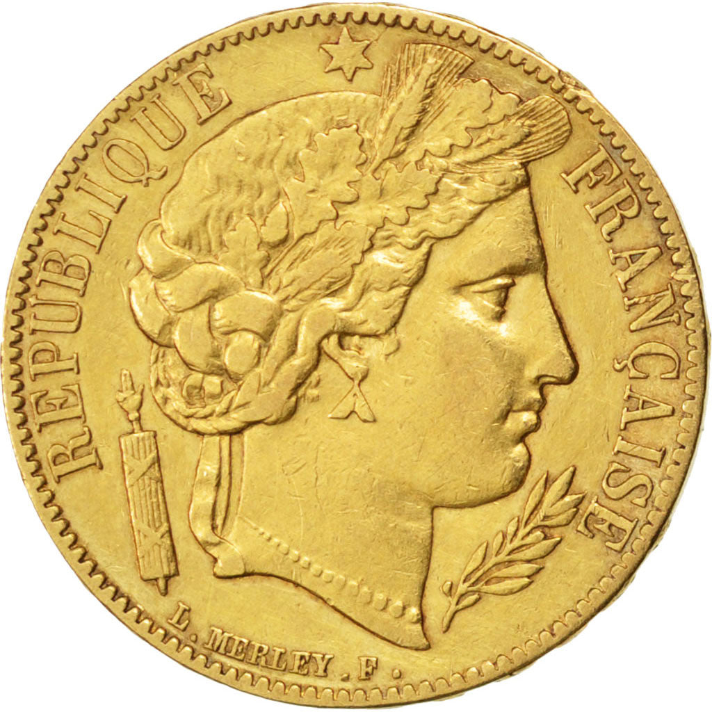 FRANCE, Cérès, 20 Francs, 1850, Paris, KM #762, EF(40-45), Gold, Gadoury #1059, 