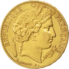 FRANCE, Cérès, 20 Francs, 1850, Paris, KM #762, EF(40-45), Gold, Gadoury #1059, 