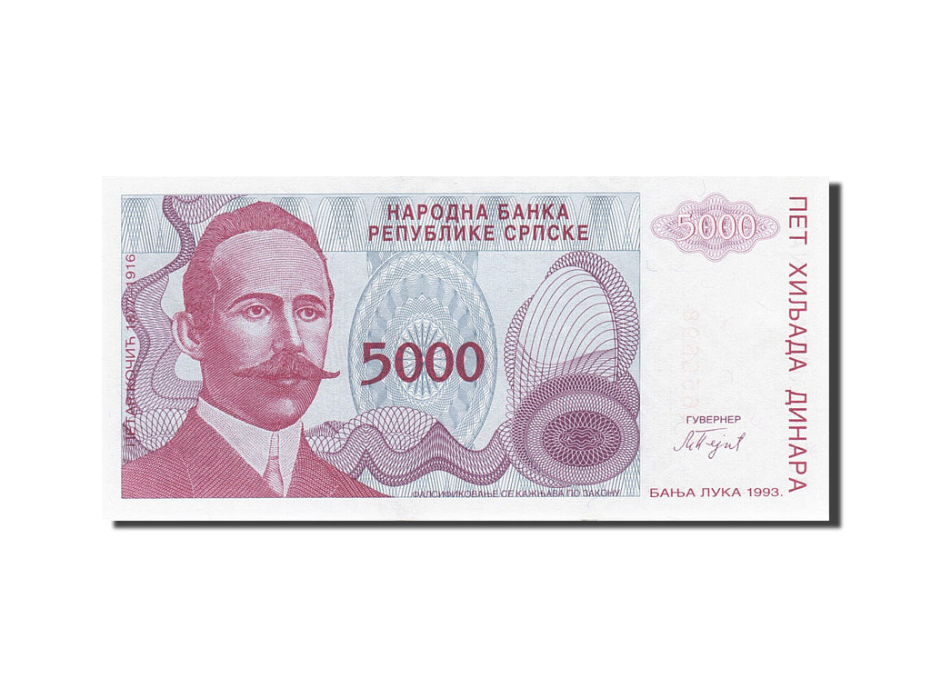 Billet, Bosnia - Herzegovina, 5000 Dinara, 1993, 1993, KM:149a, NEUF