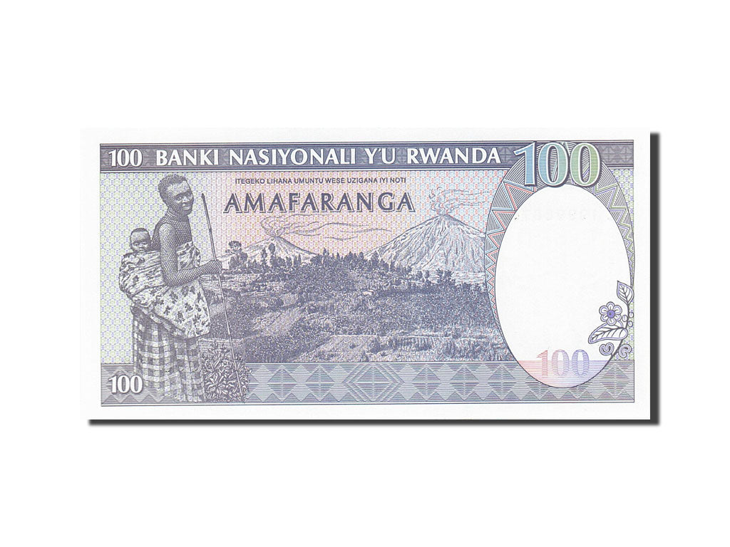 Banknote, Rwanda, 100 Francs, 1988-1989, 1989-04-24, KM:19, UNC(65-70)