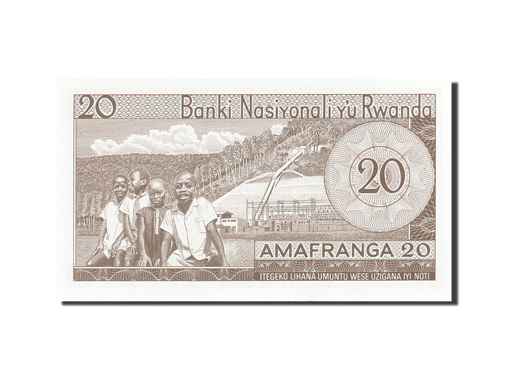Banknote, Rwanda, 20 Francs, 1964, 1976-01-01, KM:6e, UNC(65-70)