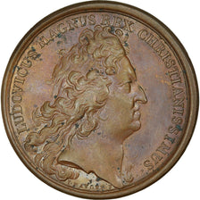 Francia, medalla, Louis XIV, Edit contre le Luxe, 1700, Cobre, Mauger, EBC