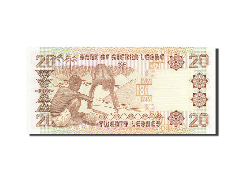 Sierra Leone, 20 Leones, 1988-1993, 1988-04-27, KM:16, UNC(65-70)
