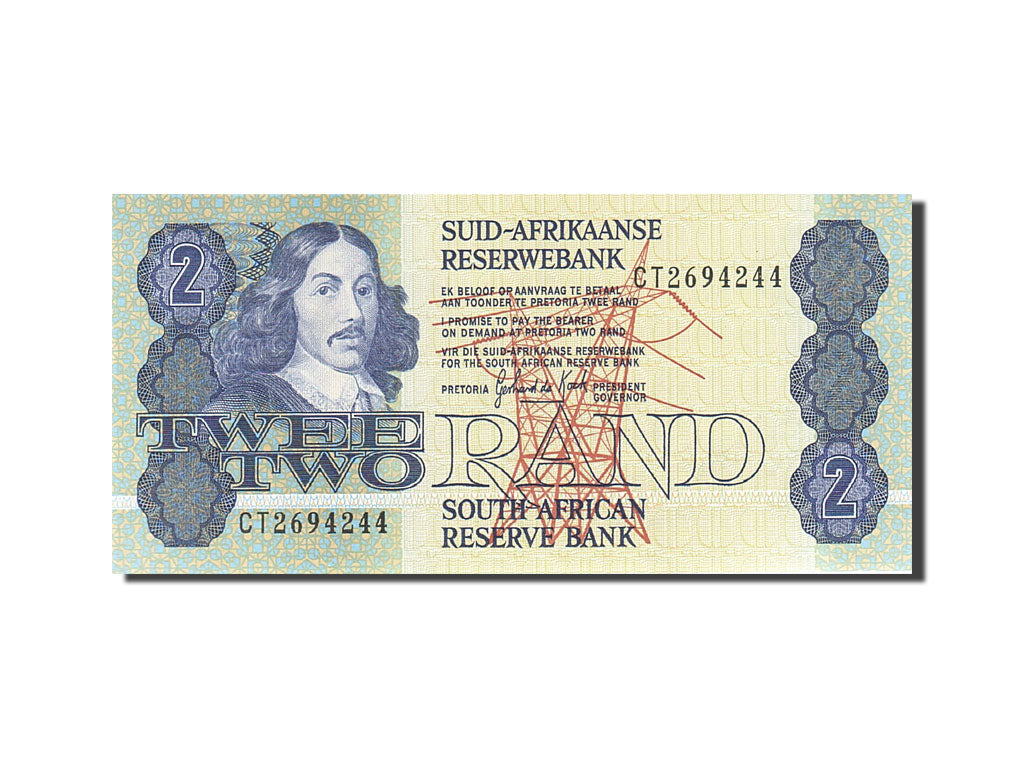 South Africa, 2 Rand, 1973-1984, 1981-1983, KM:118c, UNC(65-70)