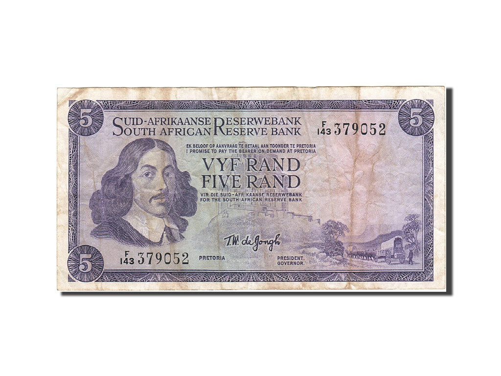 South Africa, 5 Rand, 1966, 1975, KM:112c, VF(20-25)