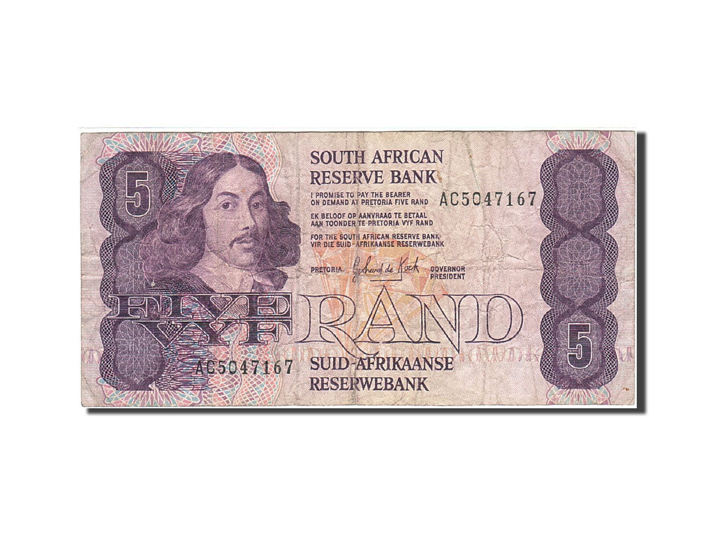 South Africa, 5 Rand, 1973-1984, 1981-1989, KM:119c, VG(8-10)