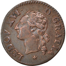 Moneta, Francia, Louis XVI, Liard, Liard, 1788, Lille, BB, Rame, KM:585.14