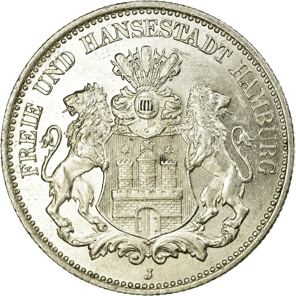 Münze, Deutsch Staaten, HAMBURG, 2 Mark, 1904, Hamburg, VZ+, Silber, KM:612