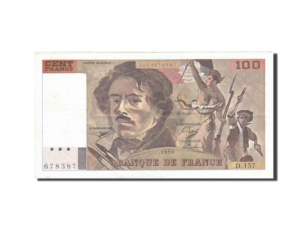 France, 100 Francs, 1978, KM:154e, 1990, EF(40-45), Fayette:69bis.2b