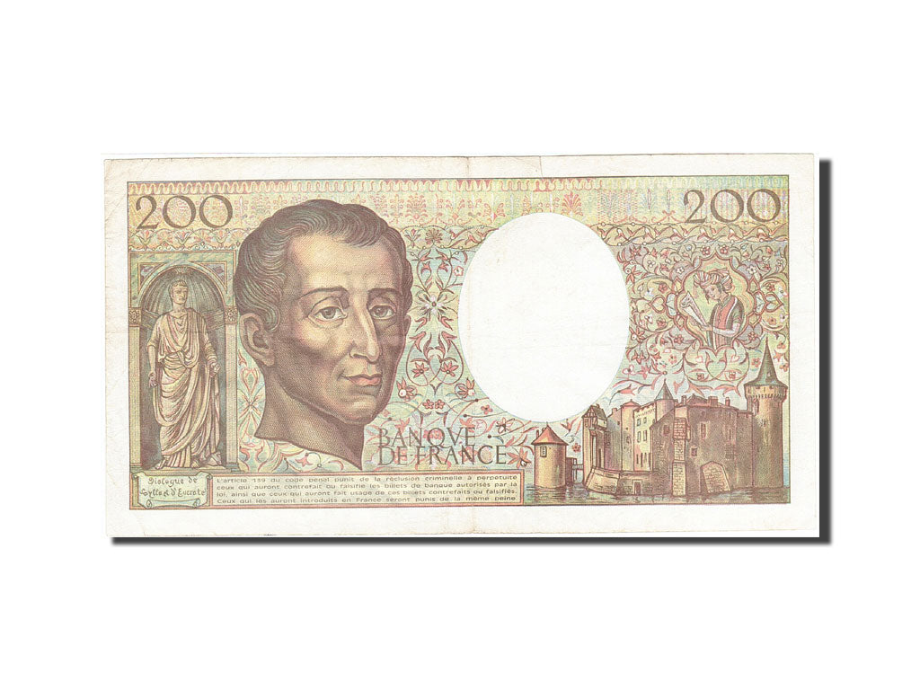 Francia, 200 Francs, 1981, KM:155e, 1992, BB, Fayette:70.12a