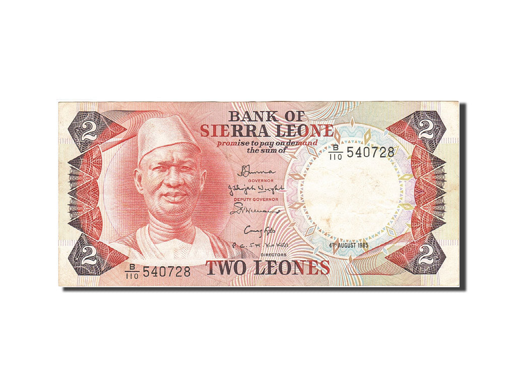 Sierra Leone, 2 Leones, 1974-1980, KM:6h, 1985-08-04, MB