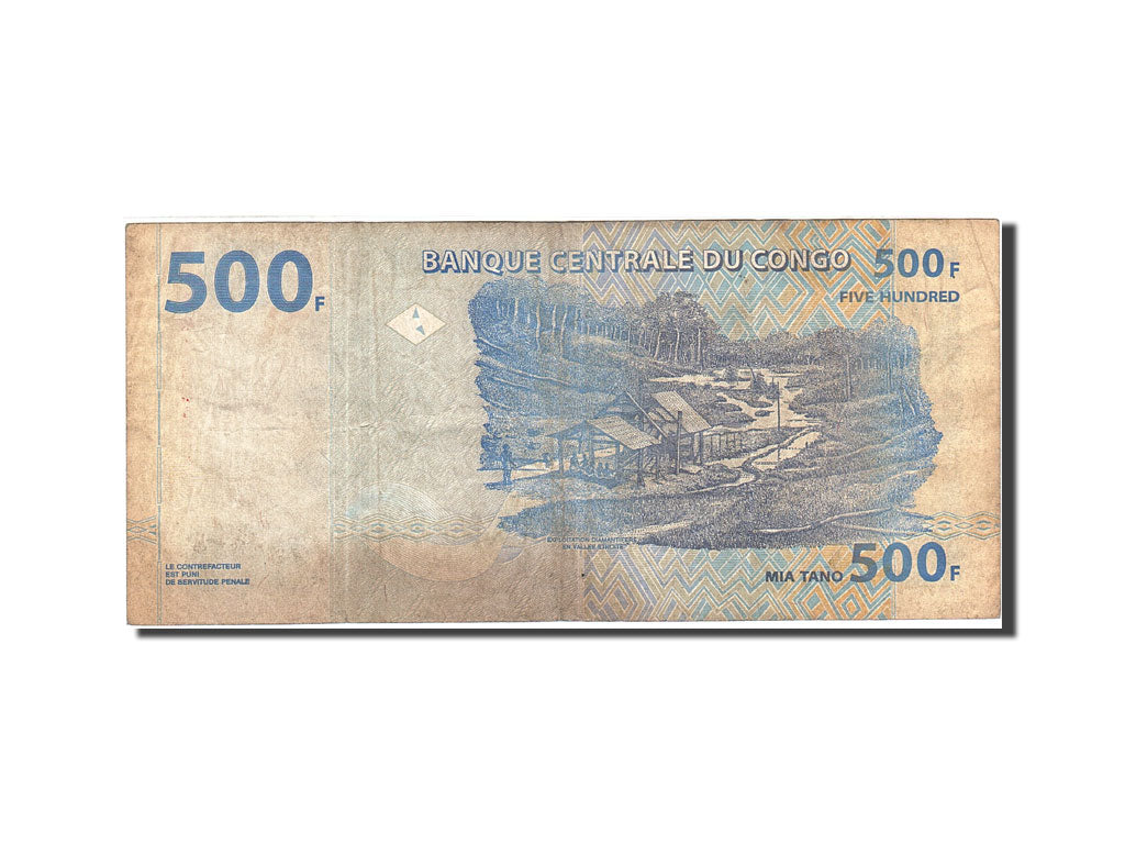 Congo Democratic Republic, 500 Francs, 2003, KM:96a, 2002-01-04, VF(20-25)