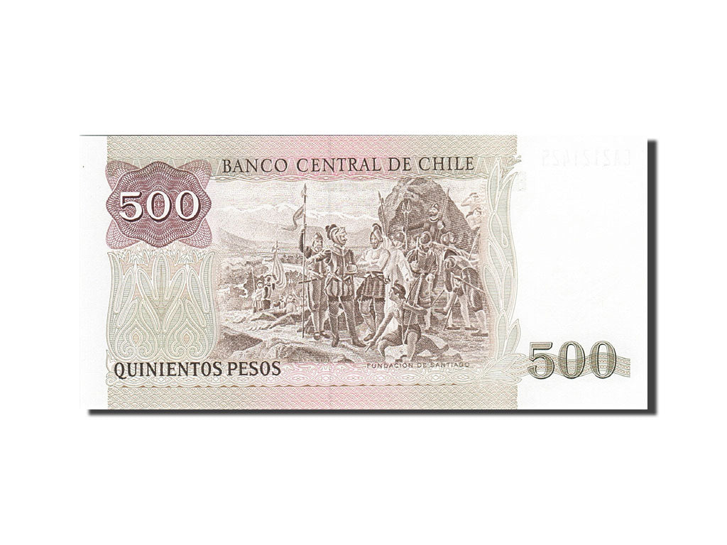 Chile, 500 Pesos, 1975-1989, 1990, KM:153b, UNC(64)