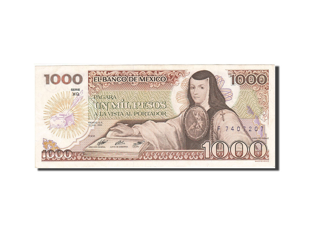 Banknote, Mexico, 1000 Pesos, 1985, 1985-07-19, KM:85, AU(55-58)