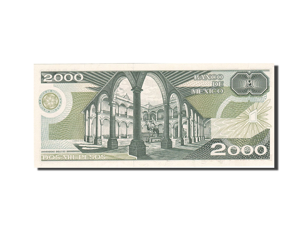 Banknote, Mexico, 2000 Pesos, 1985, 1989-03-28, KM:86c, UNC(63)