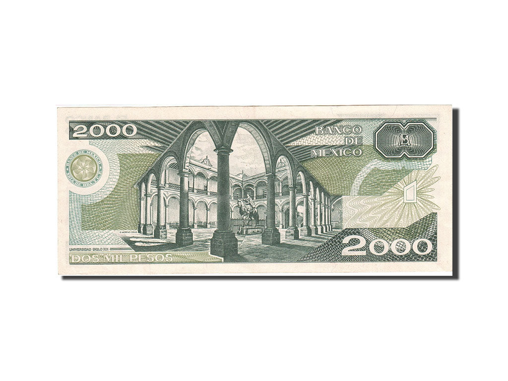 Banknote, Mexico, 2000 Pesos, 1985, 1987-02-24, KM:86b, AU(55-58)