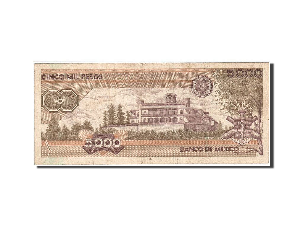 Mexico, 5000 Pesos, 1985, 1989-03-28, KM:88c, EF(40-45)