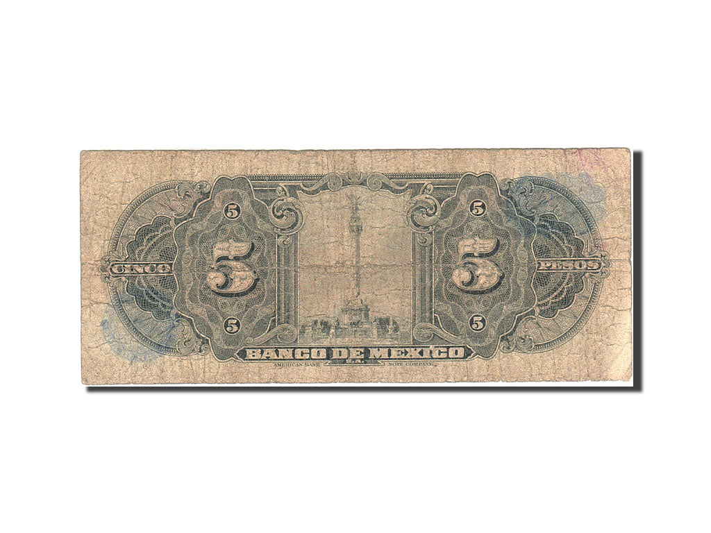 Geldschein, Mexiko, 5 Pesos, 1953-1954, 1954-09-08, KM:57c, SGE