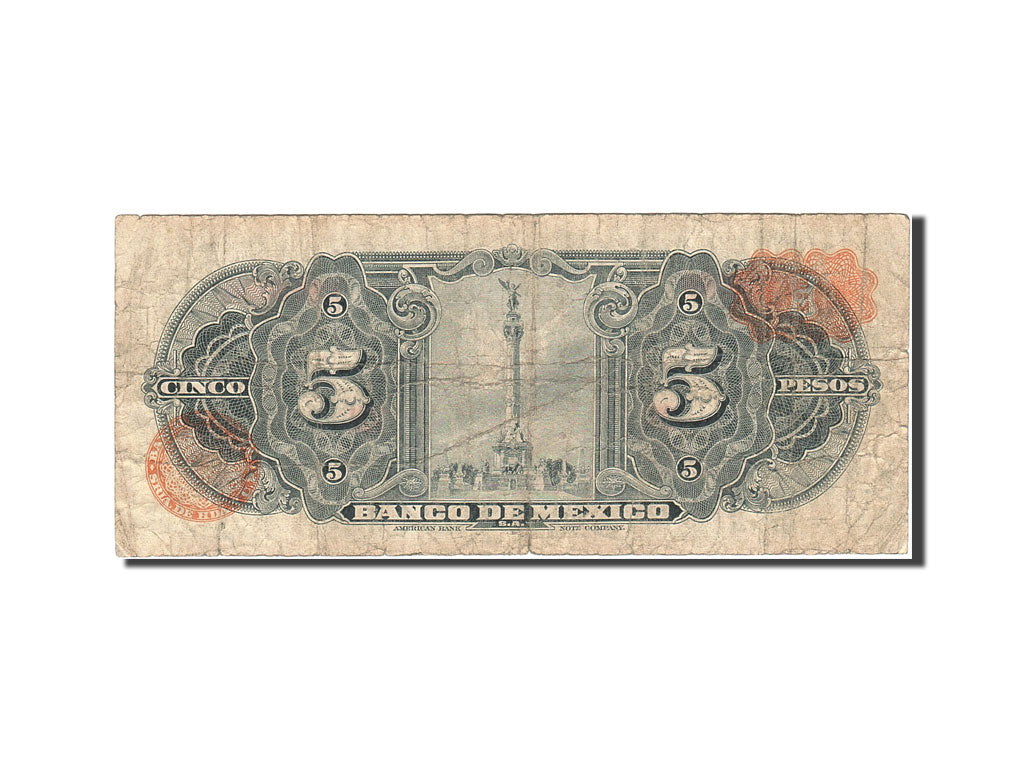 Banknote, Mexico, 5 Pesos, 1957-1961, 1963-04-24, KM:60h, VF(20-25)