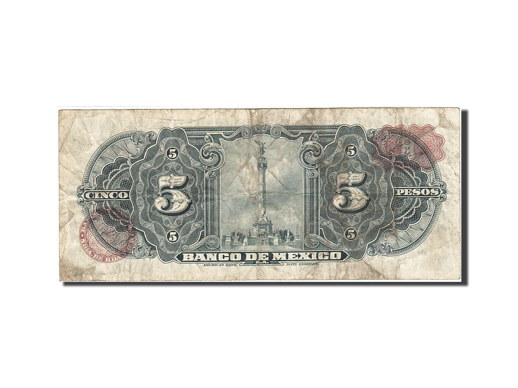 Banknote, Mexico, 5 Pesos, 1957-1961, 1961-11-08, KM:60g, VF(20-25)