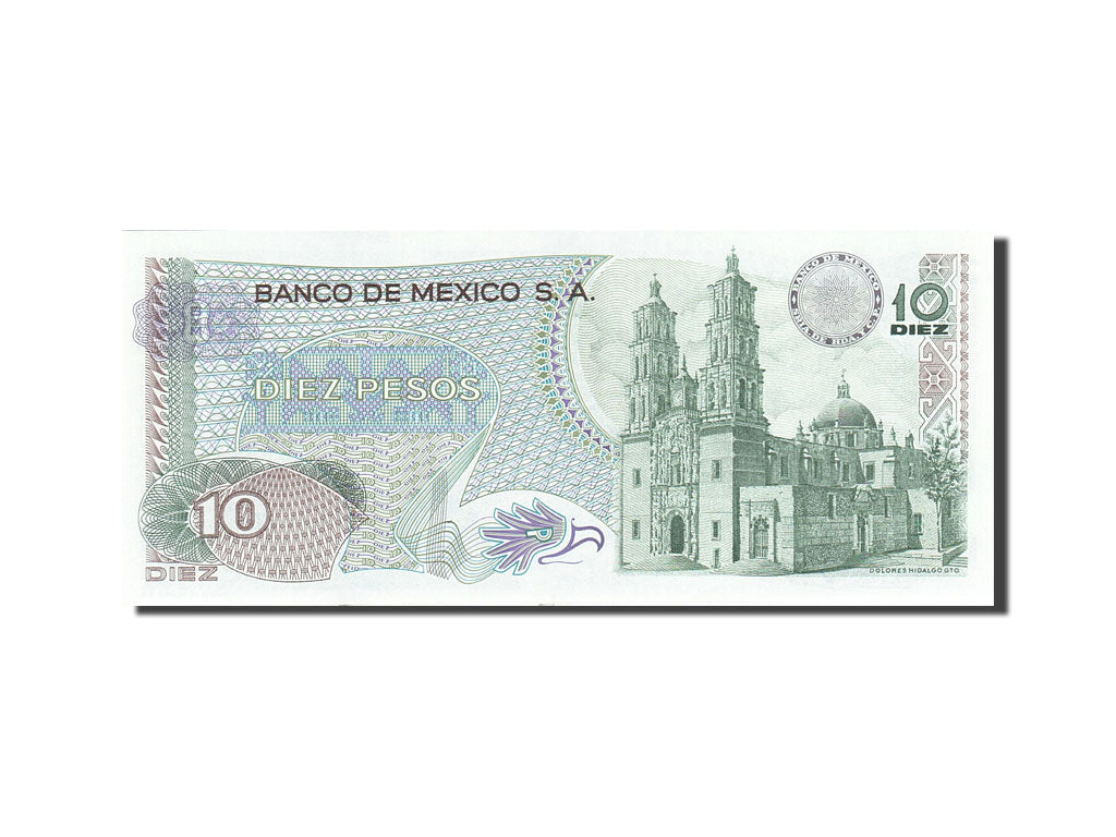 Banknote, Mexico, 10 Pesos, 1969-1974, 1972-12-29, KM:63e, UNC(65-70)