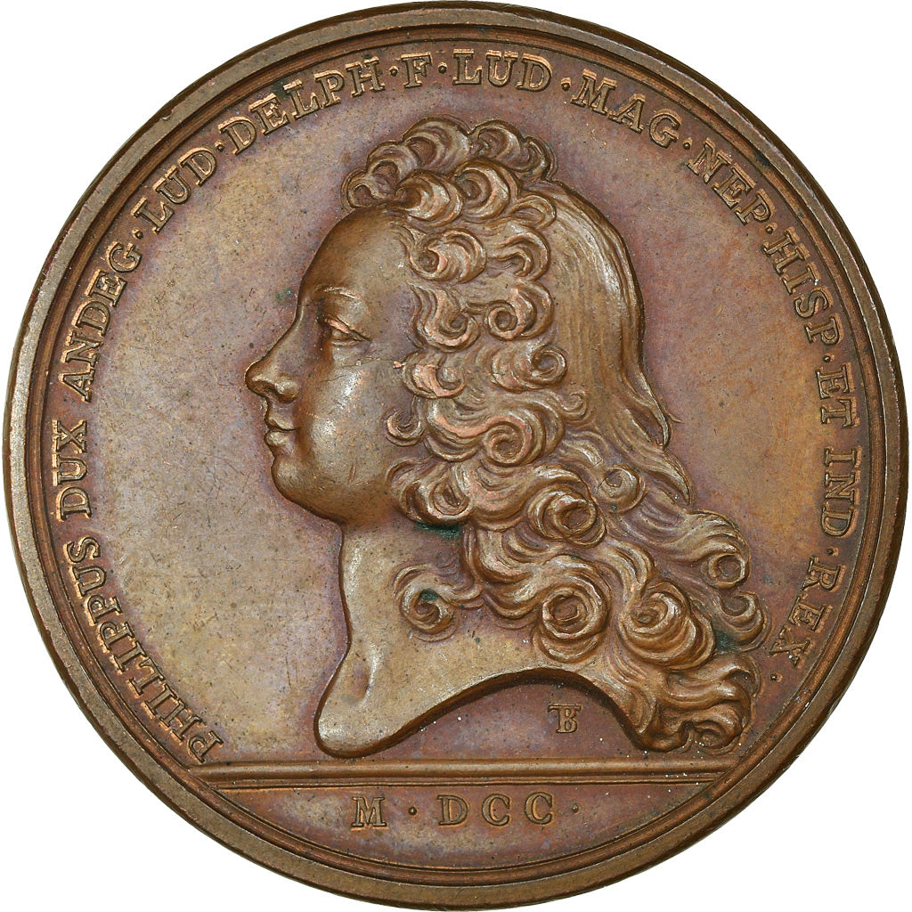 França, Medal, Luís XIV, Avènement du Duc d'Anjou au trône d'Espagne