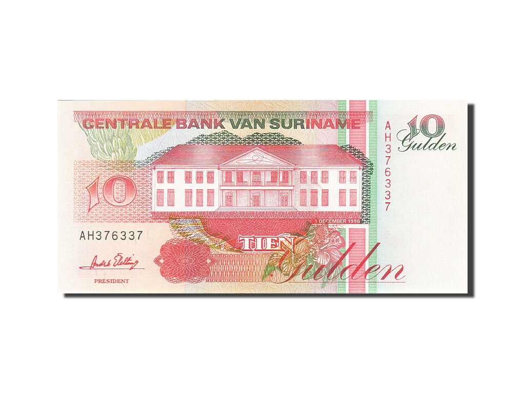 Banknote, Surinam, 10 Gulden, 1991-1997, 1996-12-01, KM:137b, UNC(65-70)