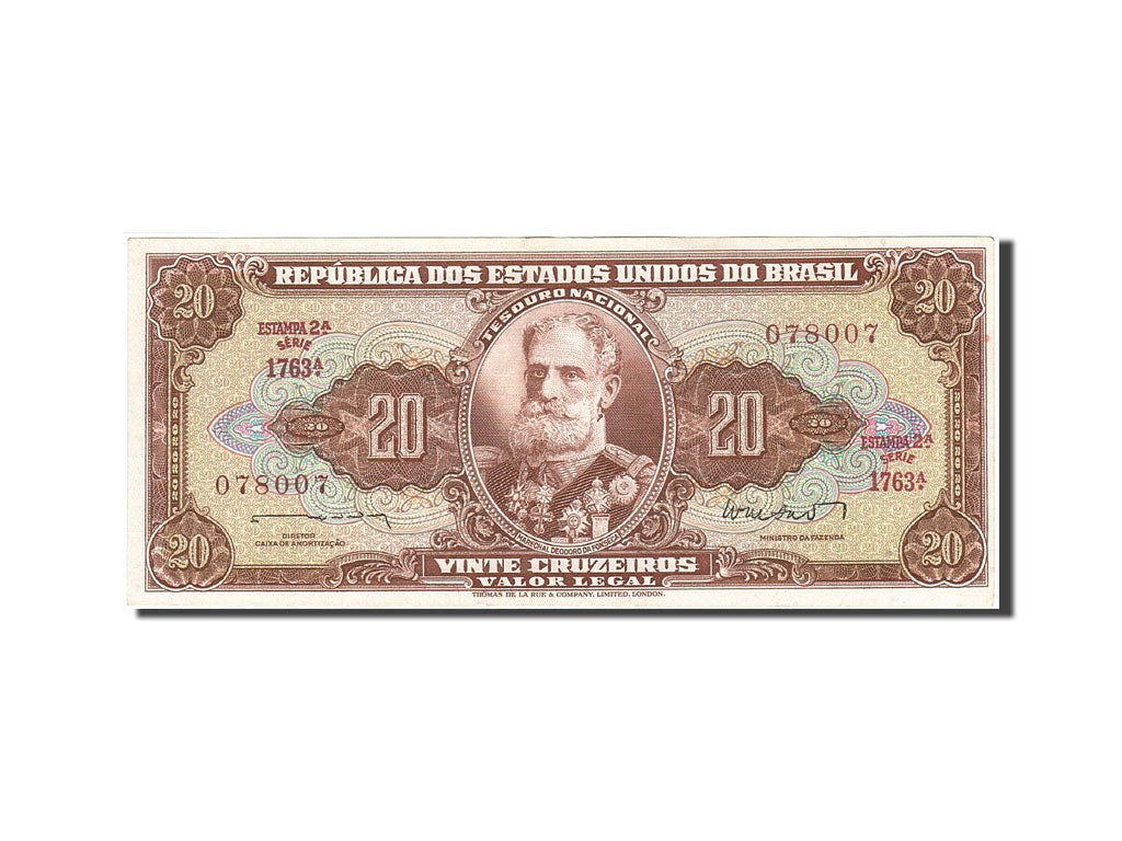 Brazil, 20 Cruzeiros, 1962-1963, KM:178, AU(55-58)