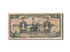 Banknote, Bolivia, 1 Boliviano, 1911, 1911-05-11, KM:102b, VG(8-10)