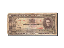 Banknote, Bolivia, 20 Bolivianos, 1945, 1945-12-20, KM:140a, VG(8-10)