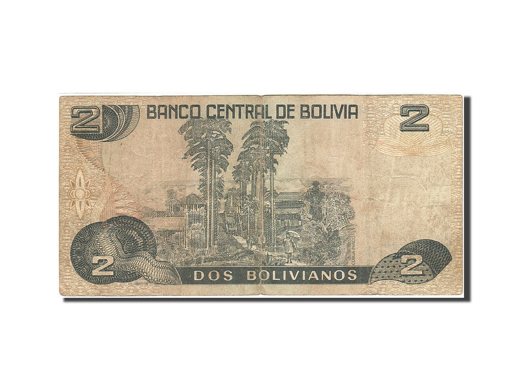 Bolivia, 2 Bolivianos, 1987-2001, KM:202b, 1990, VF(20-25)