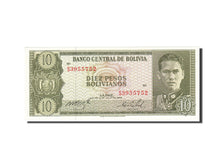 Banknote, Bolivia, 10 Pesos Bolivianos, 1962, Undated (1962), KM:154a, UNC(63)