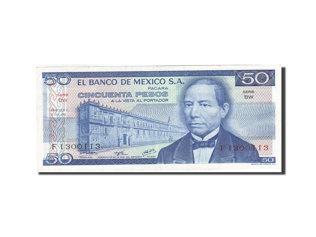 Banknote, Mexico, 50 Pesos, 1969-1974, 1973-07-18, KM:65a, AU(55-58)