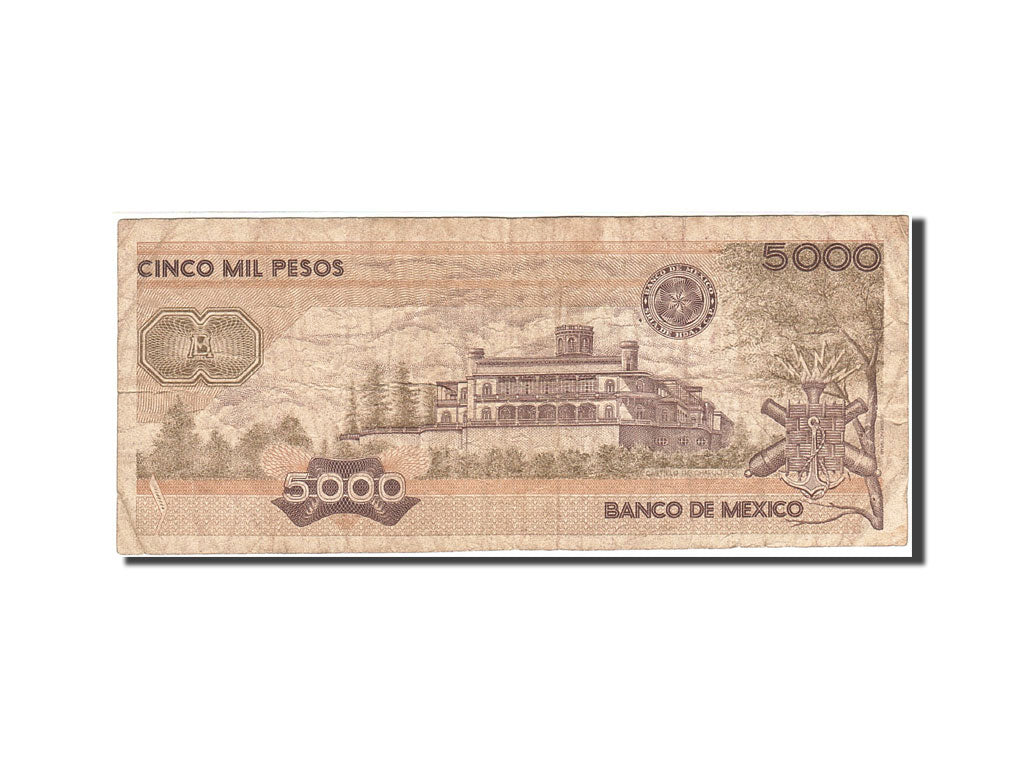 Billete, 5000 Pesos, 1985, México, KM:88b, 1987-02-24, RC